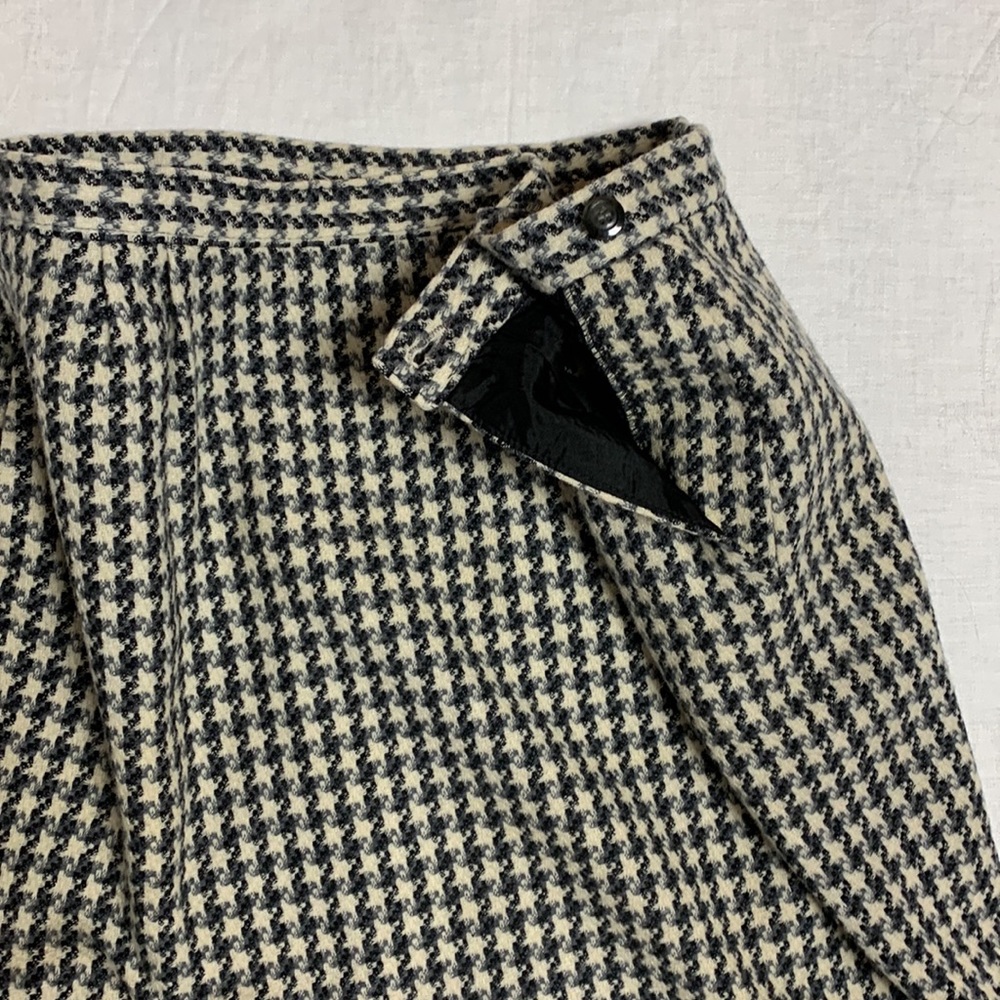 Pendleton 100%Virgin Wool Houndstooth Pencil 70s … - image 5